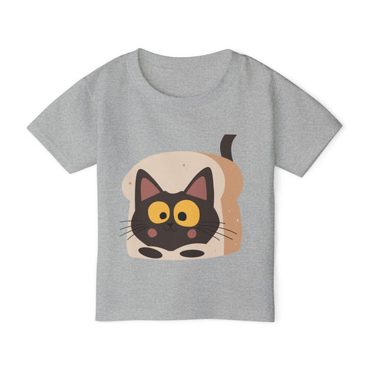 Cute Cat in Bread Toddler T-Shirt | Adorable Tee for Kids, Playful Gift, Birthday, Cat Lovers, Nursery Decor