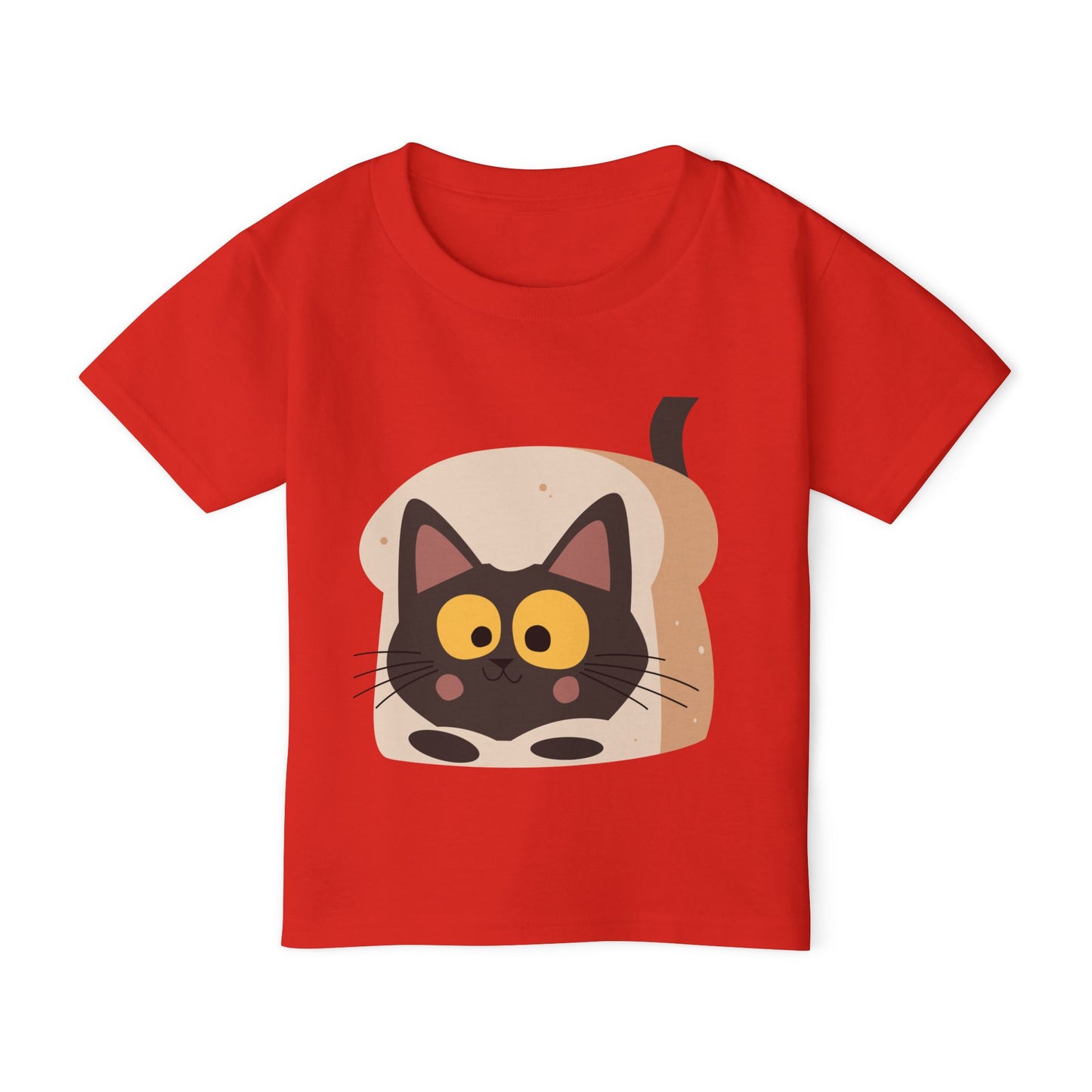 Cute Cat in Bread Toddler T-Shirt | Adorable Tee for Kids, Playful Gift, Birthday, Cat Lovers, Nursery Decor