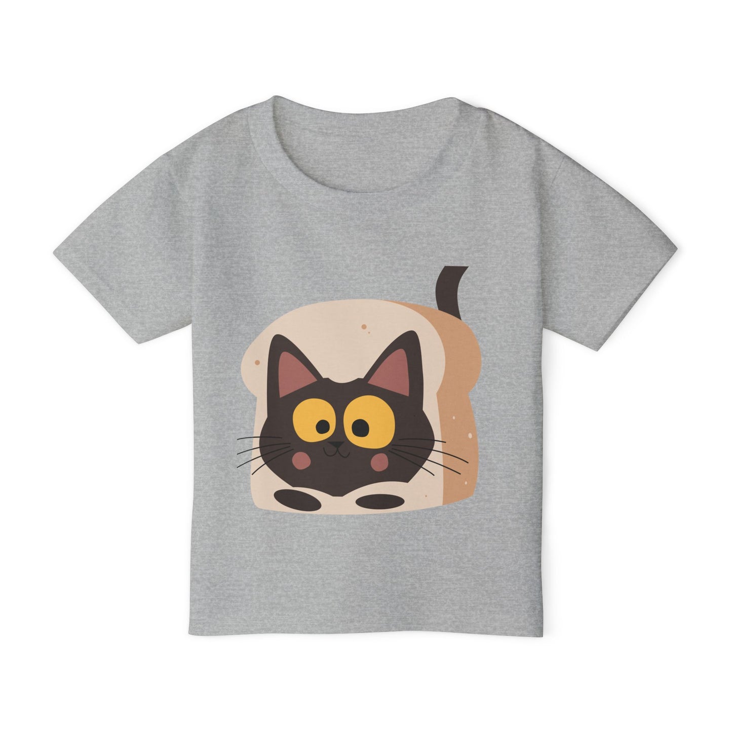 Cute Cat in Bread Toddler T-Shirt | Adorable Tee for Kids, Playful Gift, Birthday, Cat Lovers, Nursery Decor