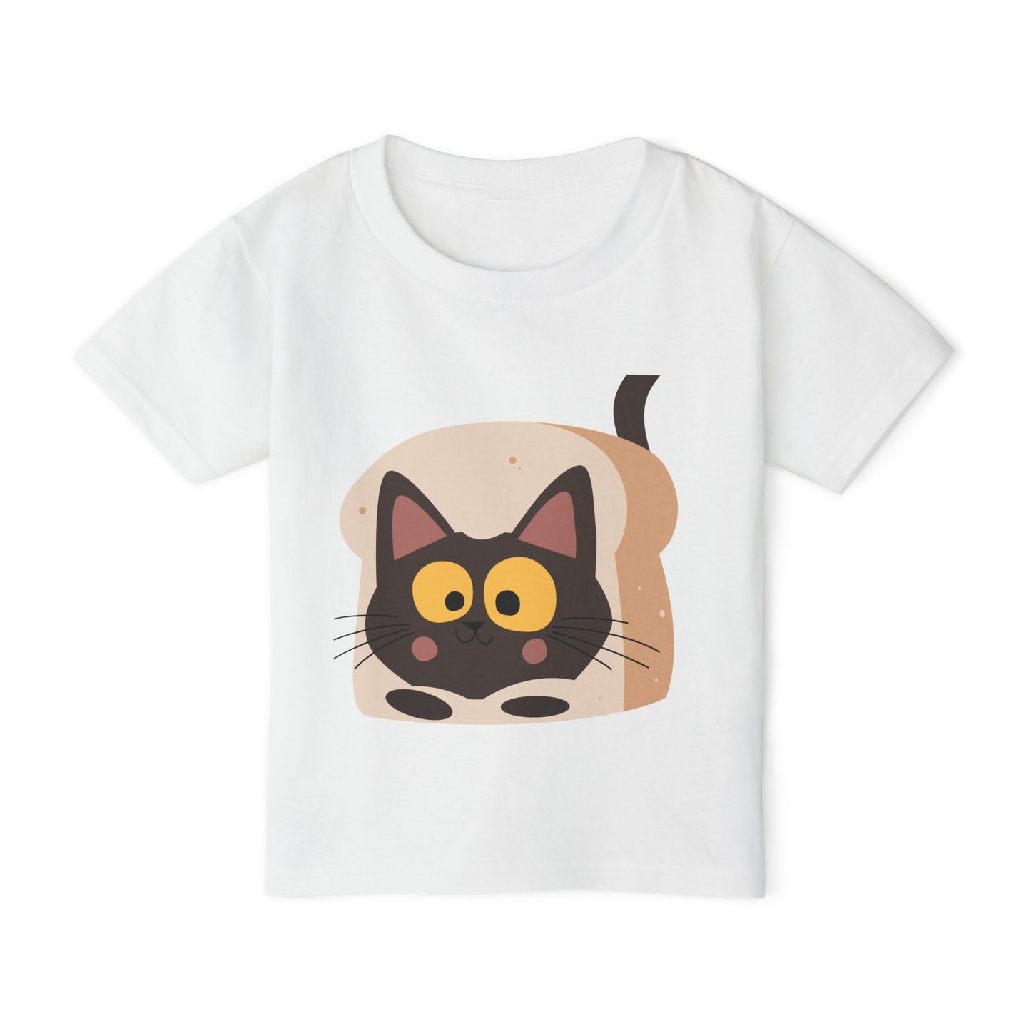 Cute Cat in Bread Toddler T-Shirt | Adorable Tee for Kids, Playful Gift, Birthday, Cat Lovers, Nursery Decor